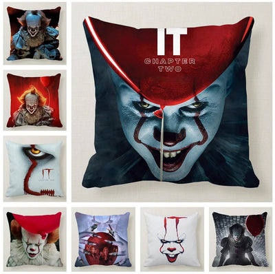 Creepy Clown Horror Throw Pillow Covers Set