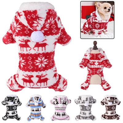 Festive Fleece Holiday Dog Hoodie